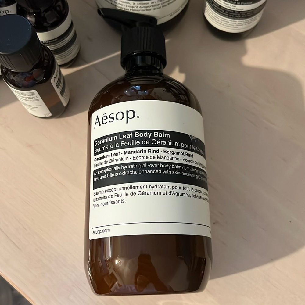 Aesop geranium leave body balm